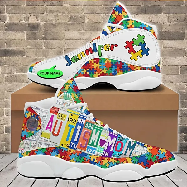 Custom Name For Autism Mom Basketball Shoes